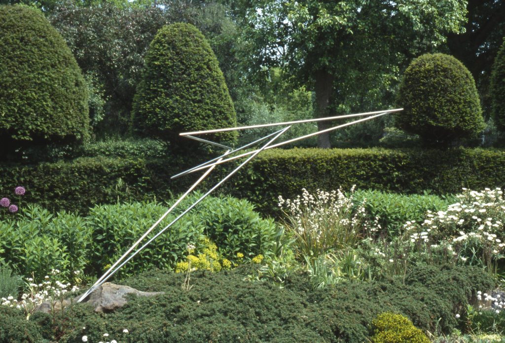 Flying - stainless steel and sarsen stone