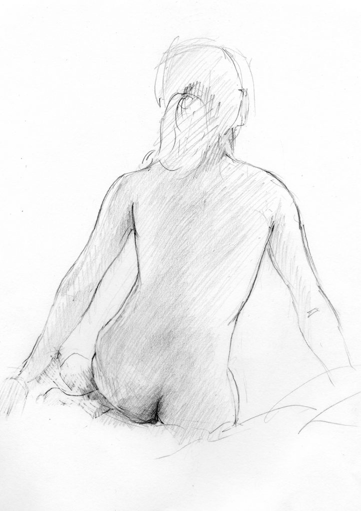 Nude - pencil drawing
